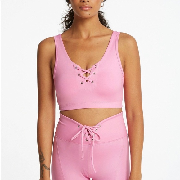 Year of Ours Pink Gloss Football Leggings Size Small $114 - Luxury Workout Pants - Picture 8 of 14